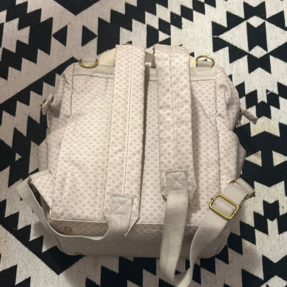 Cath Kidston Cream Micro-Pattern Backpack Tote - Picture 4 of 4